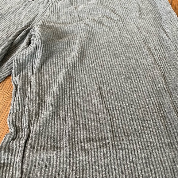 AudenWide Leg Ribbed Gray Pants - Picture 3 of 4